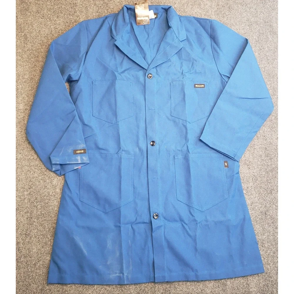 Workrite FR Flame Resistant Lab Coat Mens XL Blue Nomex ARC 6 New Tags